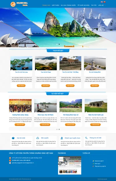 Thiết kế web công ty du lịch sự kiện