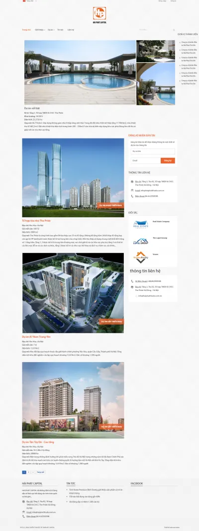 Thiết kế website công ty bất động sản Hải Phát