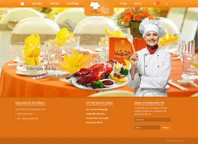 Thiết kế web bán đồ ăn uống màu cam