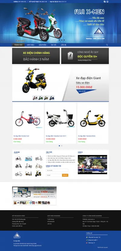 Thiết kế web bán xe đạp điện