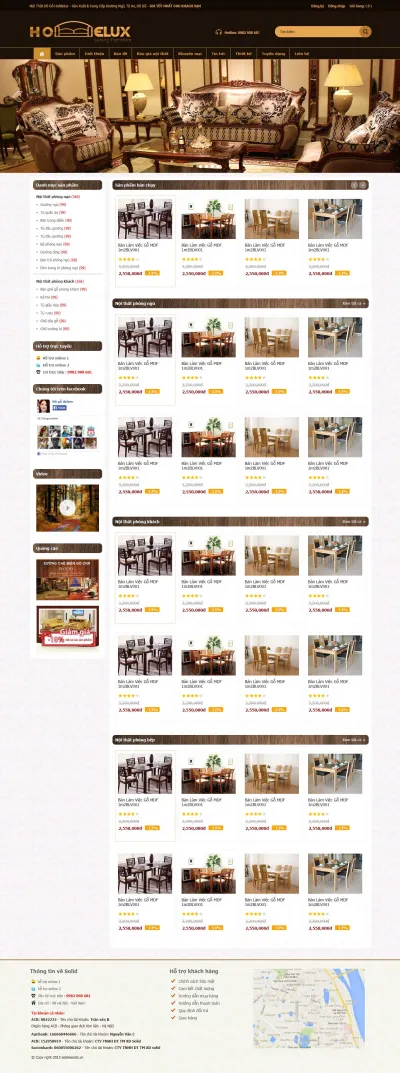 Thiết kế web bán hàng nội thất đồ gỗ