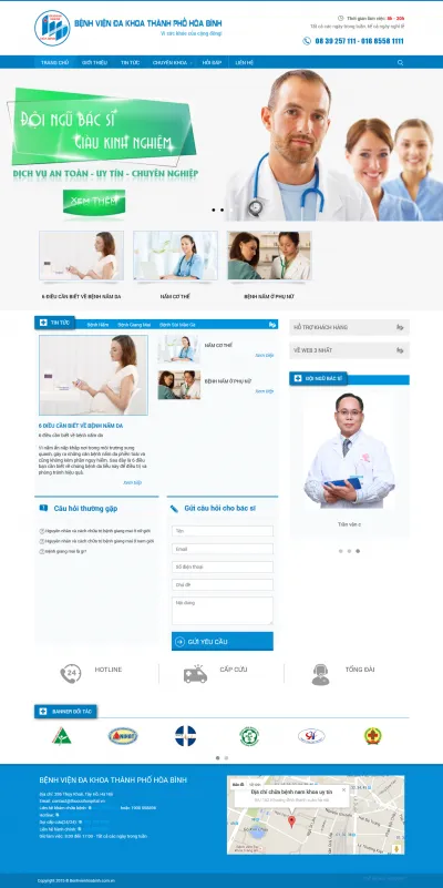 Thiết kế website bệnh viện đa khoa tỉnh