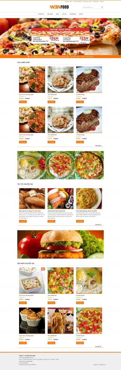 Thiết kế web bán đồ ăn ẩm thực