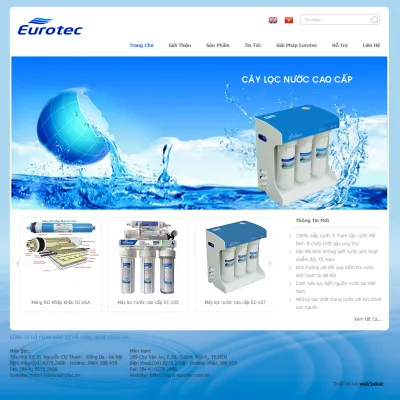 Thiết kế website công ty thiết bị lọc nước eurotec