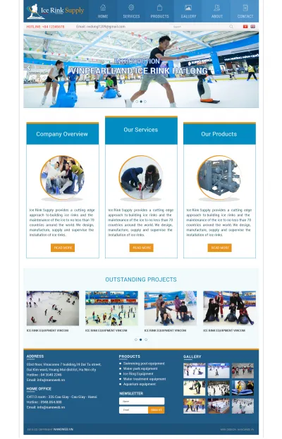 Thiết kế website công ty giới thiệu sân trượt băng