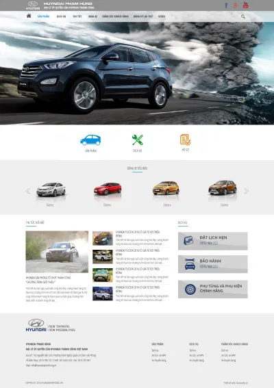 Thiết kế web bán hàng ô tô mới