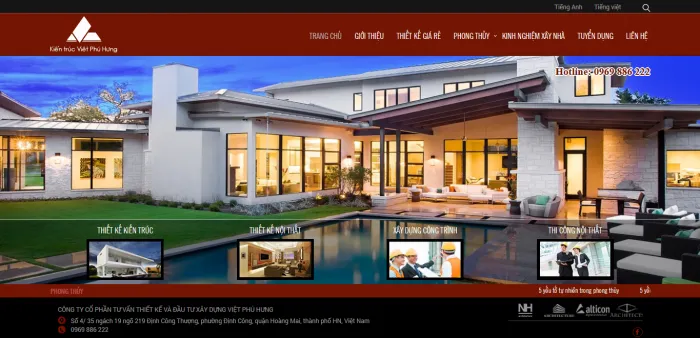 Thiết kế website bất động sản Việt Phú Hưng