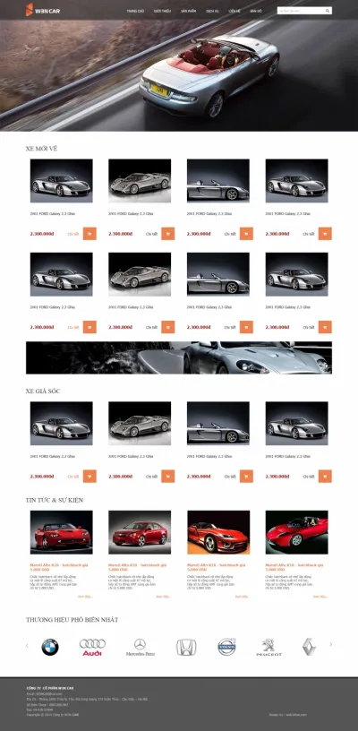 Thiết kế web showroom bán ô tô