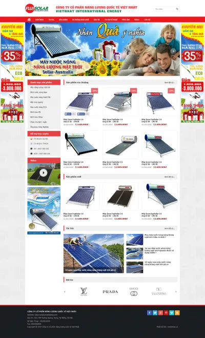 Thiết kế web bán đồ năng lượng fujisolar